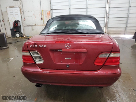 2002 Mercedes-Benz CLK-Class with VIN WDBLK65G12T112872, listed as a Copart auction lot 83481604 with 111,370 mi miles and Salvage Title. Bid and sale history available at carsss.com. Image 6.