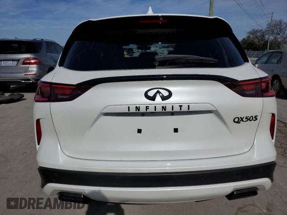 2024 Infiniti QX50 Sport with VIN 3PCAJ5FA4RF109896, listed as a Copart auction lot 78704354 with 2,170 mi miles and Salvage title. Bid and sale history available at DreamBid. Image 6.