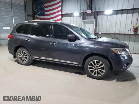 2014 Nissan Pathfinder Platinum with VIN 5N1AR2MM4EC603036, listed as a Copart auction lot 53446195 with 204,764 mi miles and Salvage Title. Bid and sale history available at carsss.com. Image 4.