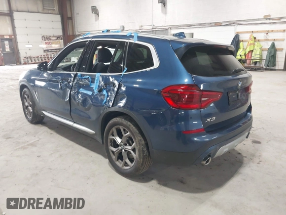 2021 BMW X3 xDrive30i with VIN 5UXTY5C02M9G23931, listed as a IAAI auction lot 41949325 with 44,345 mi miles and . Bid and sale history available at DreamBid. Image 3.