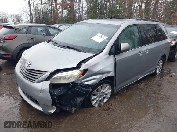 2013 Toyota Sienna XLE with VIN 5TDDK3DC5DS070243, listed as a IAAI auction lot 41162661 with 149,672 mi miles and . Bid and sale history available at DreamBid. Image 2.