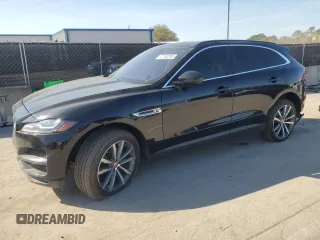 2018 Jaguar F-Pace 25t Prestige with VIN SADCK2FX8JA295985, listed as a Copart auction lot 47165295 with 75,196 mi miles and Salvage Title. Bid and sale history available at DreamBid. Image 1.