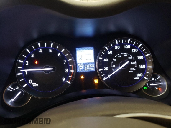 2011 Infiniti M37 with VIN JN1BY1AR6BM372350, listed as a Copart auction lot 84338164 with 233,442 mi miles and Clean Title. Bid and sale history available at carsss.com. Image 9.