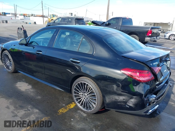 2024 Mercedes-Benz C 300 with VIN W1KAF4GB6RR171657, listed as a IAAI auction lot 41232985 with 9,213 mi miles and . Bid and sale history available at DreamBid. Image 3.