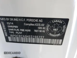 2014 Porsche 911 Carrera S with VIN WP0CB2A94ES155727, listed as a Copart auction lot 77574304 with 1 mi miles and Non Repairable. Bid and sale history available at carsss.com. Image 13.