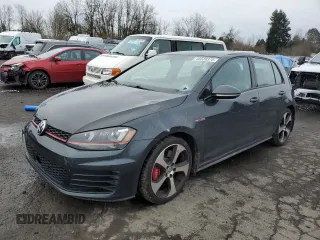 2017 Volkswagen Golf GTI S with VIN 3VW447AU5HM012375, listed as a Copart auction lot 48526375 with 53,277 mi miles and Salvage Title. Bid and sale history available at carsss.com. Image 1.