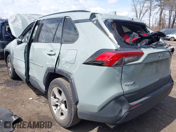 2019 Toyota RAV4 XLE with VIN JTMP1RFVXKD023350, listed as a IAAI auction lot 41991731 with 49,857 mi miles. Bid and sale history available at carsss.com. Image 3.