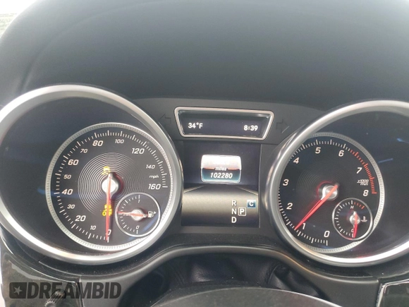 2018 Mercedes-Benz GLS 550 with VIN 4JGDF7DE1JB092087, listed as a Copart auction lot 44409285 with 102,280 mi miles and Salvage title. Bid and sale history available at DreamBid. Image 9.