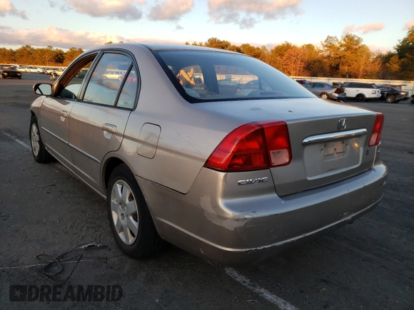 2002 Honda Civic EX with VIN 2HGES26762H538962, listed as a Copart auction lot 55504325 with 87,896 mi miles and Non Repairable. Bid and sale history available at DreamBid. Image 3.