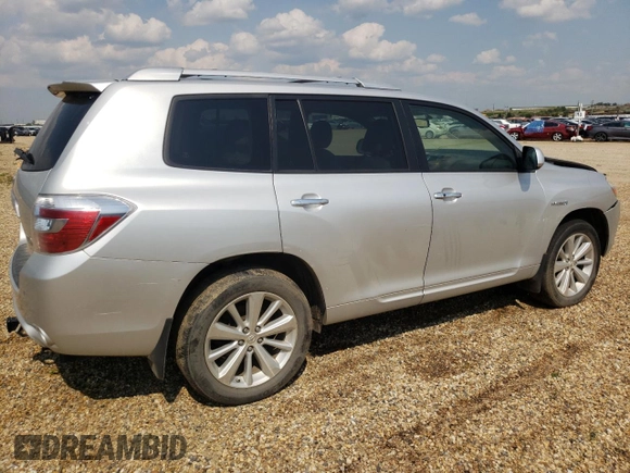 2008 Toyota Highlander Hybrid Limited with VIN JTEEW44A782010664, listed as a Copart auction lot 59727123 with 333,233 mi miles and Salvage Title. Bid and sale history available at carsss.com. Image 3.