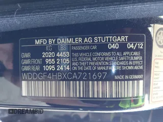 2012 Mercedes-Benz C-Class C 250 Sport with VIN WDDGF4HBXCA721697, listed as a IAAI auction lot 41916188 with 188,891 mi miles. Bid and sale history available at carsss.com. Image 9.