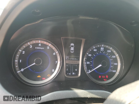 2013 Hyundai Azera z VIN KMHFH4JG8DA213103, wystawiony jako Copart lot #57781955 z przebiegiem 173 515 mil mil oraz Czysty tytuł • Clean title. Historia ofert i sprzedaży dostępna na DreamBid. Obrazek 9.