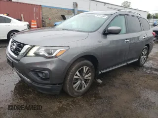 2017 Nissan Pathfinder SV with VIN 5N1DR2MM0HC695022, listed as a Copart auction lot 57045895 with 114,739 mi miles and Salvage title. Bid and sale history available at DreamBid. Image 1.