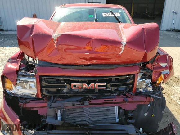 2022 GMC Canyon 2WD Elevation with VIN 1GTG5CENXN1117107, listed as a Copart auction lot 46647885 with 0 mi miles and Salvage Title. Bid and sale history available at carsss.com. Image 13.