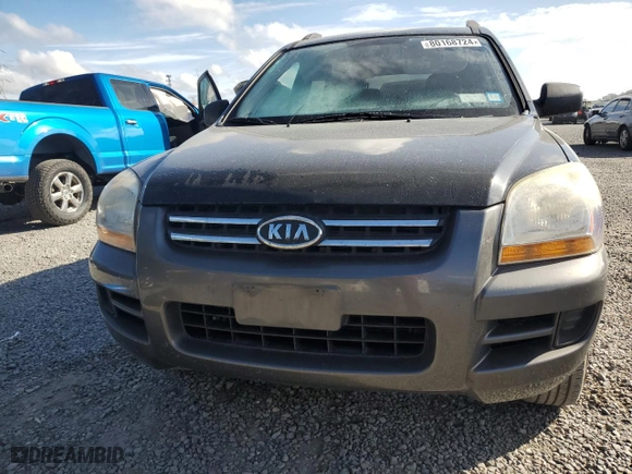2008 Kia Sportage LX with VIN KNDJE724887549110, listed as a Copart auction lot 80168724 with 185,280 mi miles and Clean Title. Bid and sale history available at carsss.com. Image 5.