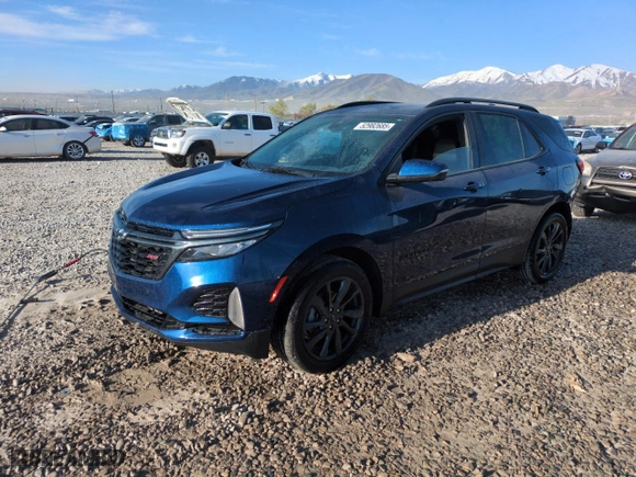 2022 Chevrolet Equinox RS with VIN 3GNAXWEV8NS117369, listed as a Copart auction lot 52982685 with 32,534 mi miles and Salvage Title. Bid and sale history available at carsss.com. Image 1.