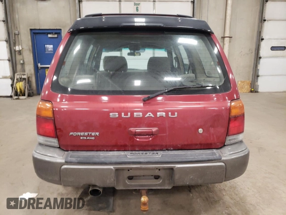 1999 Subaru Forester S with VIN JF1SF6557XG743096, listed as a Copart auction lot 43193605 with 284,495 mi miles and Salvage Title. Bid and sale history available at carsss.com. Image 6.