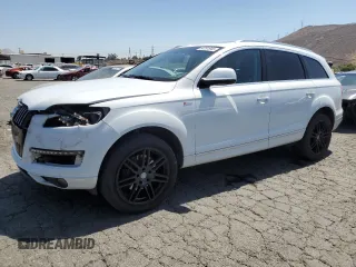 2013 Audi Q7 Premium Plus z VIN WA1LGAFE2DD013357, wystawiony jako Copart lot #64761945 z przebiegiem 108 009 mil mil oraz Szkoda całkowita • Salvage title. Historia ofert i sprzedaży dostępna na DreamBid. Obrazek 1.