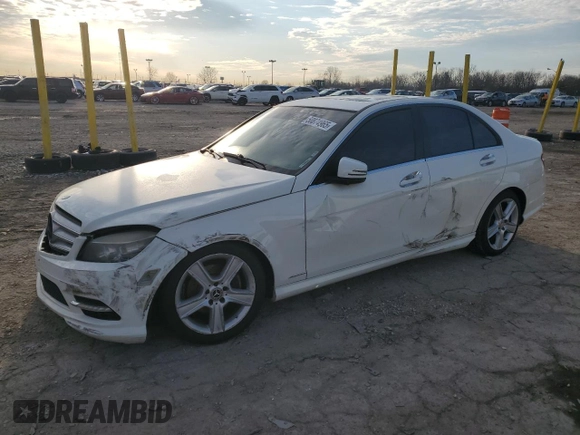 2011 Mercedes-Benz C 300 Sport with VIN WDDGF8BB1BR148401, listed as a Copart auction lot 50874965 with 147,216 mi miles and Salvage Title. Bid and sale history available at carsss.com. Image 1.