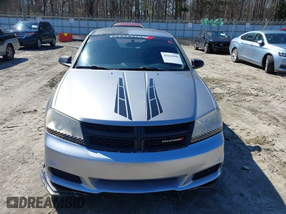 2014 Dodge Avenger SE with VIN 1C3CDZAG9EN222245, listed as a IAAI auction lot 41624596 with 123,890 mi miles and . Bid and sale history available at DreamBid. Image 6.