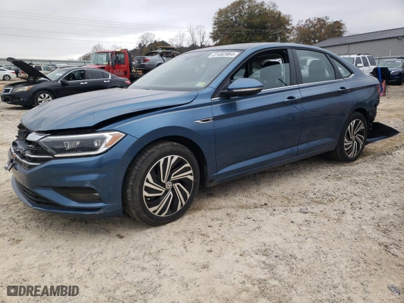 2021 Volkswagen Jetta SEL Premium with VIN 3VWG57BU5MM054936, listed as a Copart auction lot 81482864 with 9,683 mi miles and Salvage Title. Bid and sale history available at carsss.com. Image 1.