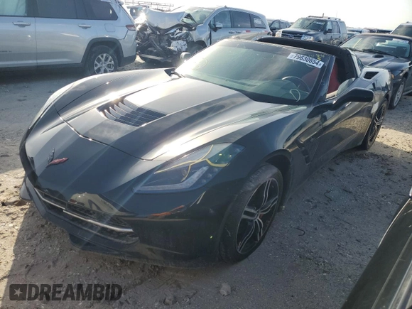 2015 Chevrolet Corvette 1LT with VIN 1G1YA2D77F5109465, listed as a Copart auction lot 79630654 with 87,098 mi miles and Salvage Title. Bid and sale history available at carsss.com. Image 1.