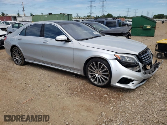 2016 Mercedes-Benz S 550 with VIN WDDUG8CB7GA238236, listed as a Copart auction lot 66587394 with 98,325 mi miles and Salvage Title. Bid and sale history available at carsss.com. Image 4.