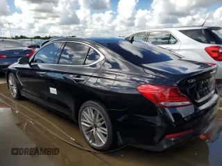 2020 Genesis G70 2.0T with VIN KMTG64LA4LU059933, listed as a Copart auction lot 73786014 with 0 mi miles and Non Repairable. Bid and sale history available at carsss.com. Image 2.