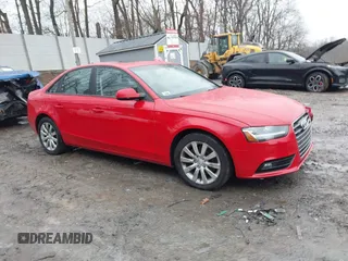 2014 Audi A4 Premium with VIN WAUBFAFL6EN025510, listed as a IAAI auction lot 41695920 with 102,033 mi miles. Bid and sale history available at carsss.com. Image 1.