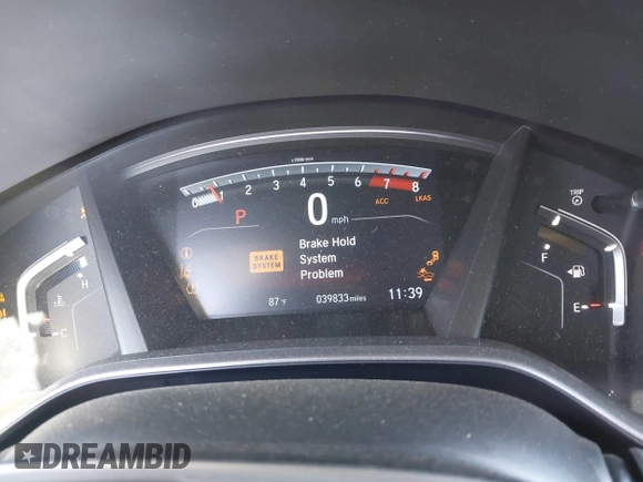 2019 Honda CR-V EX-L with VIN 5J6RW1H85KL006877, listed as a IAAI auction lot 42144665 with 39,833 mi miles. Bid and sale history available at carsss.com. Image 7.