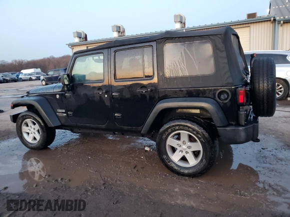 2018 Jeep Wrangler JK Unlimited Sport S with VIN 1C4HJWDG3JL938178, listed as a Copart auction lot 82304604 with 80,302 mi miles and Salvage Title. Bid and sale history available at carsss.com. Image 2.