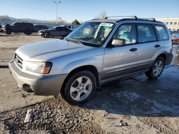 2003 Subaru Forester XS with VIN JF1SG65643H756012, listed as a Copart auction lot 46802715 with 157,296 mi miles and Salvage Title. Bid and sale history available at carsss.com. Image 1.