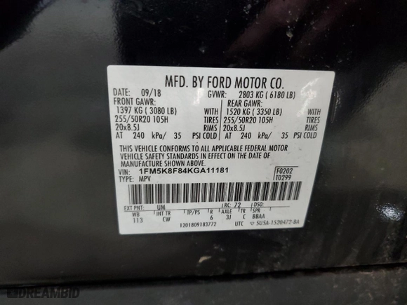 2019 Ford Explorer Limited with VIN 1FM5K8F84KGA11181, listed as a Copart auction lot 48874045 with 107,608 mi miles and Salvage Title. Bid and sale history available at carsss.com. Image 14.