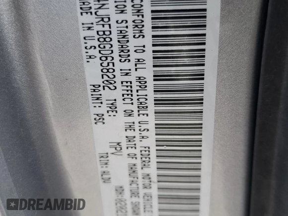 2016 Jeep Patriot Latitude with VIN 1C4NJRFB8GD658202, listed as a Copart auction lot 58961465 with 80,781 mi miles and Salvage title. Bid and sale history available at DreamBid. Image 14.