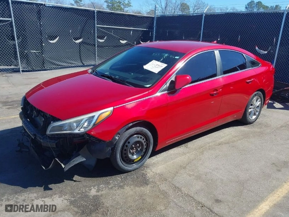 2017 Hyundai Sonata SE with VIN 5NPE24AF2HH570946, listed as a IAAI auction lot 41676560 with 180,465 mi miles. Bid and sale history available at carsss.com. Image 2.