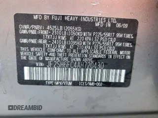 2010 Subaru Forester XT Limited with VIN JF2SH6FC4AH720430, listed as a Copart auction lot 82917944 with 134,935 mi miles and Salvage title. Bid and sale history available at DreamBid. Image 13.