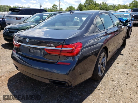 2016 BMW 7 Series 750i xDrive with VIN WBA7F2C58GG416649, listed as a Copart auction lot 48252162 with 32,845 mi miles. Bid and sale history available at carsss.com. Image 4.