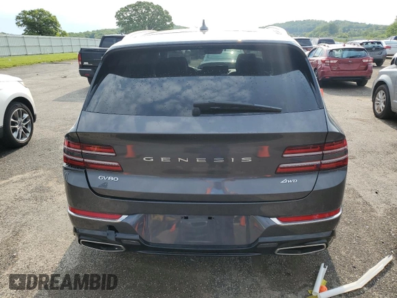 2021 Genesis GV80 with VIN KMUHBDSB1MU040490, listed as a Copart auction lot 58722915 with 49,981 mi miles and Salvage title. Bid and sale history available at DreamBid. Image 6.