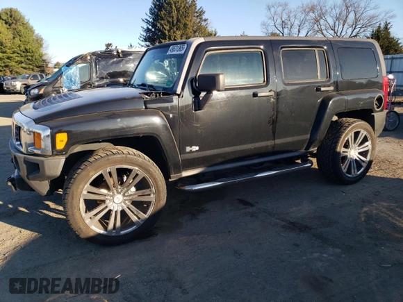 2007 Hummer H3 SUV with VIN 5GTDN13E578124088, listed as a Copart auction lot 49631365 with 192,864 mi miles and Salvage Title. Bid and sale history available at carsss.com. Image 1.