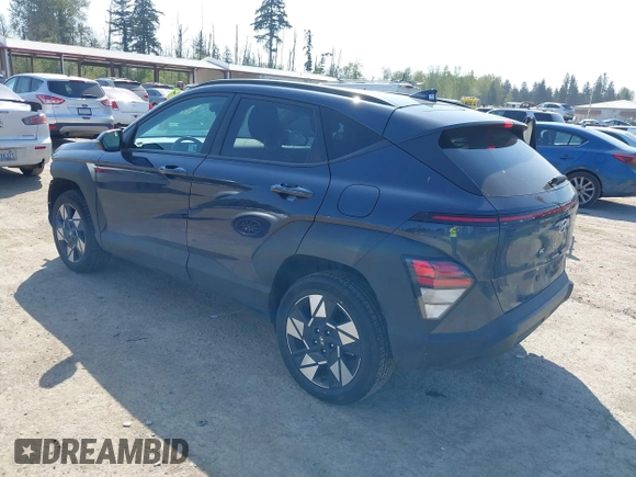 2024 Hyundai Kona SEL with VIN KM8HBCAB2RU133634, listed as a IAAI auction lot 42116645 with 14,248 mi miles. Bid and sale history available at carsss.com. Image 3.