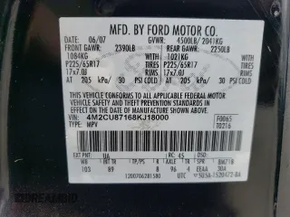 2008 Mercury Mariner Premier with VIN 4M2CU87168KJ18000, listed as a Copart auction lot 49802615 with 251,556 mi miles and Salvage title. Bid and sale history available at DreamBid. Image 16.