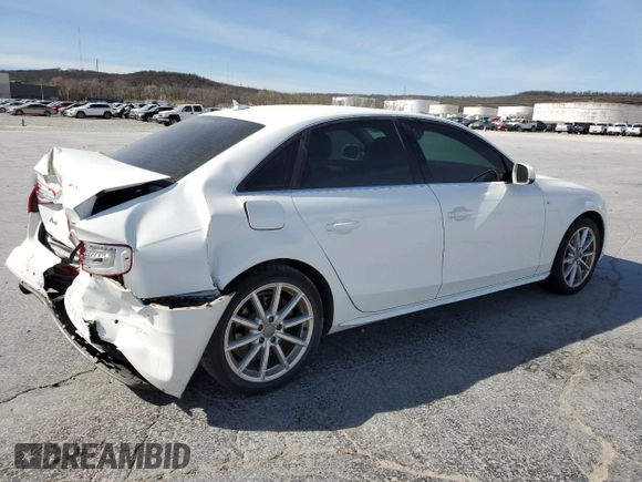 2015 Audi A4 Premium Plus with VIN WAUFFAFL2FN025314, listed as a Copart auction lot 50337625 with 61,014 mi miles and Salvage Title. Bid and sale history available at carsss.com. Image 3.