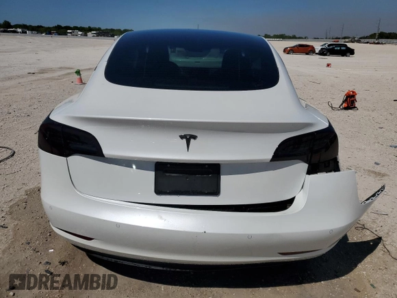 2022 Tesla Model 3 with VIN 5YJ3E1EA0NF108956, listed as a Copart auction lot 50066235 with 35,180 mi miles and Non Repairable. Bid and sale history available at DreamBid. Image 6.