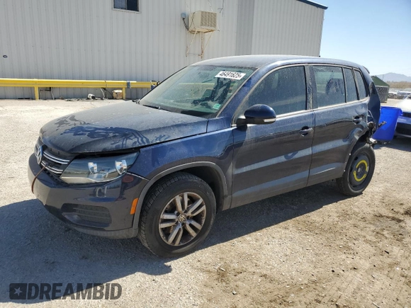 2013 Volkswagen Tiguan S z VIN WVGAV3AX7DW577836, wystawiony jako Copart lot #46491625 z przebiegiem 108 349 mil mil oraz Szkoda całkowita • Salvage title. Historia ofert i sprzedaży dostępna na DreamBid. Obrazek 1.