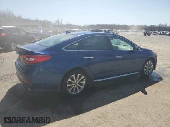 2017 Hyundai Sonata Sport with VIN 5NPE34AFXHH458456, listed as a Copart auction lot 48915075 with 62,512 mi miles and Salvage Title. Bid and sale history available at DreamBid. Image 3.