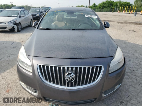 2011 Buick Regal CXL RL1 with VIN W04GN5EC2B1004266, listed as a Copart auction lot 60624725 with 139,906 mi miles and Salvage title. Bid and sale history available at DreamBid. Image 5.