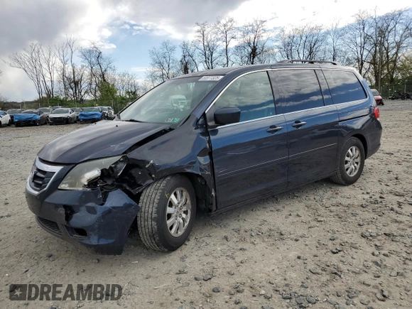 2010 Honda Odyssey EX-L with VIN 5FNRL3H68AB109091, listed as a Copart auction lot 53377325 with 208,820 mi miles and Salvage Title. Bid and sale history available at carsss.com. Image 1.