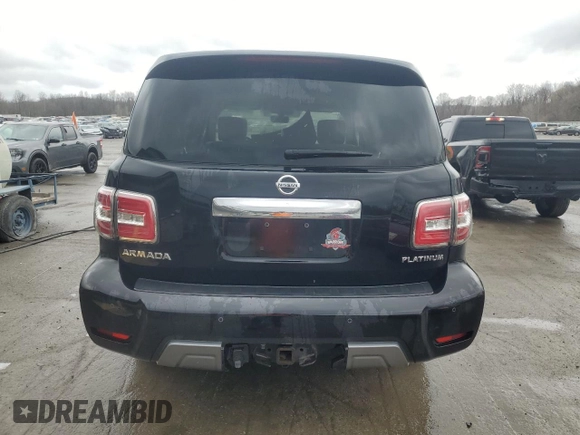 2020 Nissan Armada SL with VIN JN8AY2NC6L9617290, listed as a Copart auction lot 49095875 with 75,322 mi miles and Salvage Title. Bid and sale history available at carsss.com. Image 6.
