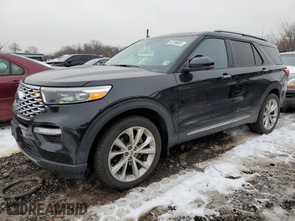 2023 Ford Explorer Platinum z VIN 1FM5K8HC3PGA87872, wystawiony jako Copart lot #44706005 z przebiegiem 60 390 mil mil oraz Szkoda całkowita • Salvage title. Historia ofert i sprzedaży dostępna na DreamBid. Obrazek 1.
