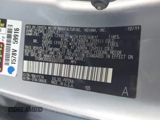 2012 Toyota Sienna LE AAS с VIN 5TDKK3DC5CS207090, выставлен на аукционе IAAI как лот 42100711 с пробегом 139 638 миль миль и . История ставок и продаж доступна на DreamBid. Изображение 9.